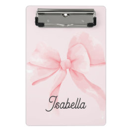 Persoonlijke Coquette Roze Strik Meisje Mini Klembord