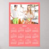 Persoonlijke Coral Poster Jaarlijkse Kalender 2016 (Voorkant)