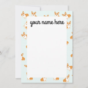 Persoonlijke Corgi-briefkaarten Bedankkaart