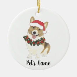 Persoonlijke Corgi (Fawn & White) Keramisch Ornament