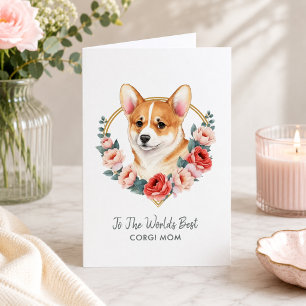 Persoonlijke Corgi-hond Moeder Moederdag Feestdagen Kaart