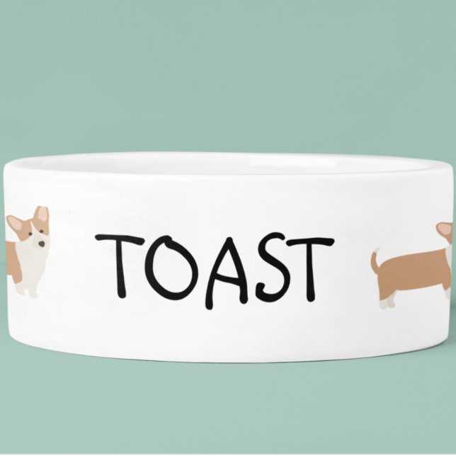 Persoonlijke Corgi Liefhebber Voerbakje (Creator heeft geüpload)