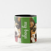 Persoonlijke Corgi-Mok Tweekleurige Koffiemok (Center)