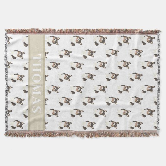 Persoonlijke Corgi (zwartkoppige tricolor) Deken (Voorkant)