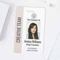 Persoonlijke Corporate Employee ID Badge Beige