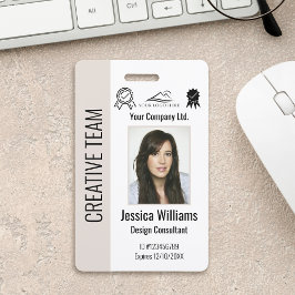 Persoonlijke Corporate Employee ID Badge Beige