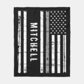 Persoonlijke correctiecommandant Thin Grey Line Fleece Deken (Voorkant)