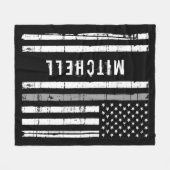 Persoonlijke correctiecommandant Thin Grey Line Fleece Deken (Voorkant (Horizontaal))