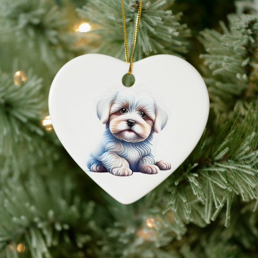 Persoonlijke Coton de Tulear Puppy Keramisch Ornament (Boom)