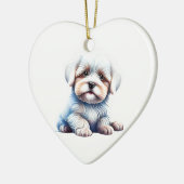 Persoonlijke Coton de Tulear Puppy Keramisch Ornament (Links)