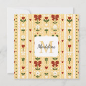 Persoonlijke Cottagecore Bloemboog Goud Kaart (Achterkant)