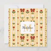 Persoonlijke Cottagecore Bloemboog Goud Kaart (Voorkant)