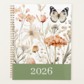 Persoonlijke Cottagecore Bloemvlinder Planner (Voorkant)