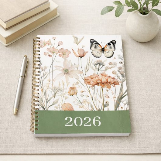 Persoonlijke Cottagecore Bloemvlinder Planner