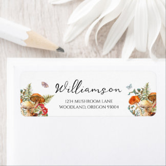 Persoonlijke Cottagecore Paddenstoel Retourlabels Etiket