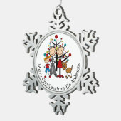 Persoonlijke Couple, Boy, Dog Snowflake Ornament (Rechts)