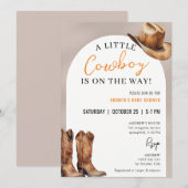 Persoonlijke Cowboy Baby shower uitnodiging (Voorkant / Achterkant)