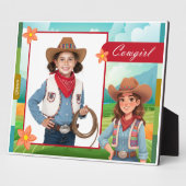 Persoonlijke Cowgirl Tafelblad Foto Fotoplaat (Zijkant)