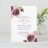 Persoonlijke Cranberry & Sage Groene Trouwdag Kaart (Staand voorkant)