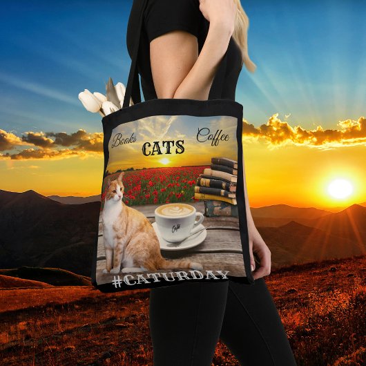 Persoonlijke Crazy Cat Lady Canvas tas