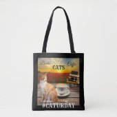 Persoonlijke Crazy Cat Lady Canvas tas (Voorkant)