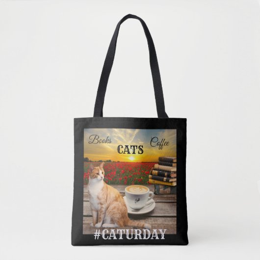 Persoonlijke Crazy Cat Lady Canvas tas (Voorkant)