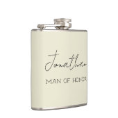 Persoonlijke Cream Man of Honor  Heupfles (Rechts)