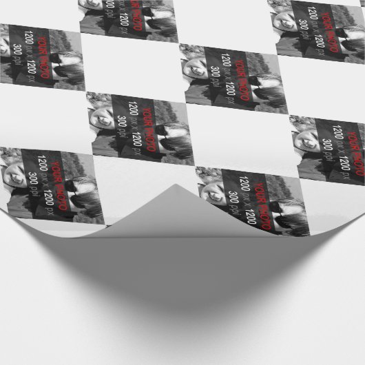 Persoonlijke creatie Foto Gift White Wrapping Pape Cadeaupapier (Hoek)