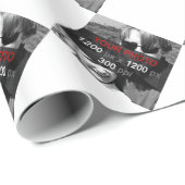 Persoonlijke creatie Foto Gift White Wrapping Pape Cadeaupapier (Rol Hoek)