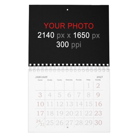 Persoonlijke creatie kalender (Jan 2027)