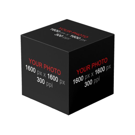 Persoonlijke creatie kubus (Voorkant hoekig)