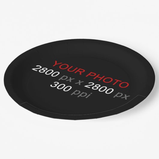 Persoonlijke creatie papieren bordje (Gekanteld)