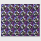 Persoonlijke Creaties Foto Galaxy Wrapping Paper Cadeaupapier (Vlak)