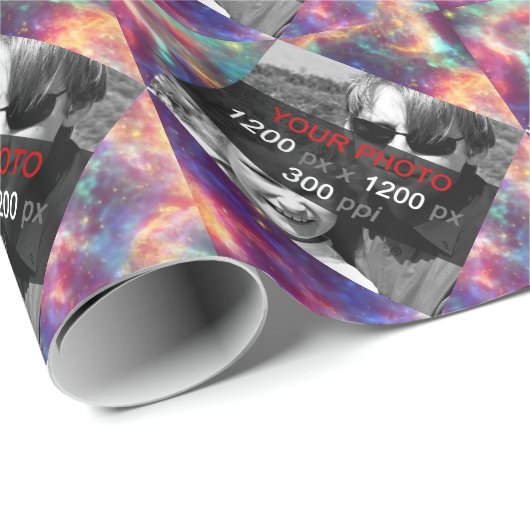 Persoonlijke creaties Foto Starburst Wrapping Pape Cadeaupapier (Rol Hoek)