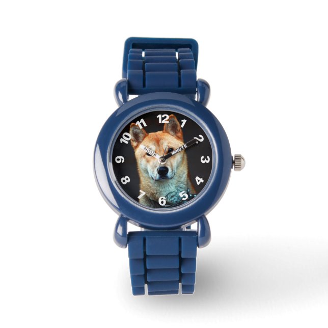 Persoonlijke creaties Koreaans Jindo Puppy Watch Horloge (Voorkant)