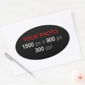 Persoonlijke creaties ovale sticker (Envelop)