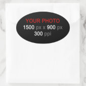 Persoonlijke creaties ovale sticker (Tas)