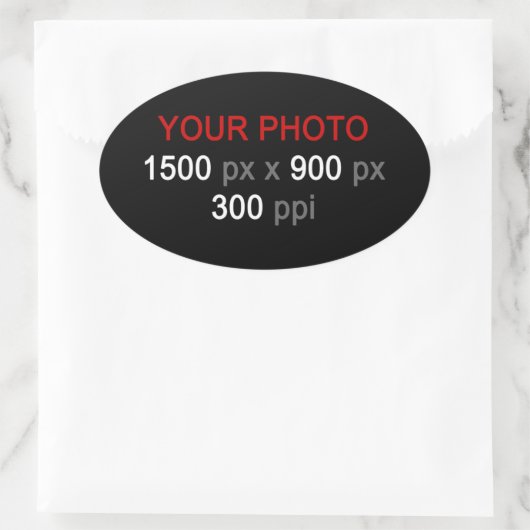 Persoonlijke creaties ovale sticker (Tas)