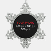 Persoonlijke creaties tin sneeuwvlok ornament (Voorkant)