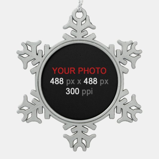 Persoonlijke creaties tin sneeuwvlok ornament (Voorkant)