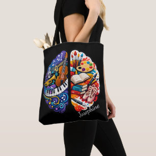 Persoonlijke Creatieve Hersenen Kunst & Muziek Naa Tote Bag