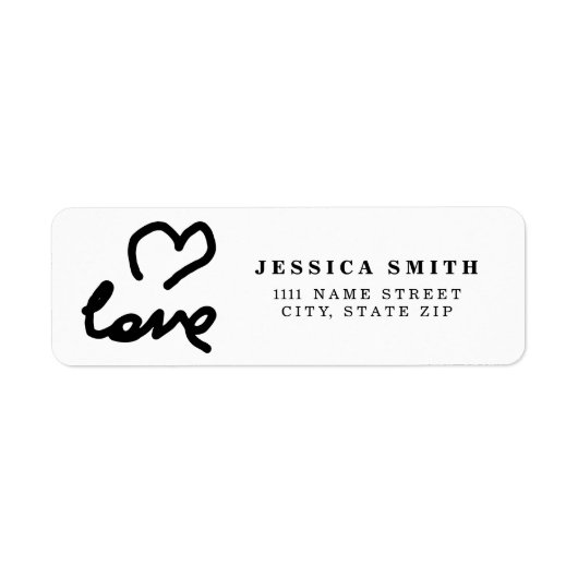 Persoonlijke Creative Sign Love en Heart Etiket (Voorkant)