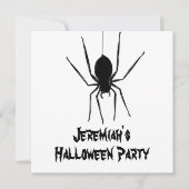 Persoonlijke Creepy Spiders Halloween Invitation Kaart (Voorkant)