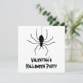 Persoonlijke Creepy Spiders Halloween Invitation Kaart (Staand voorkant)