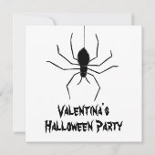 Persoonlijke Creepy Spiders Halloween Invitation Kaart (Voorkant)