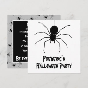Persoonlijke Creepy Spiders Halloween Invitation Kaart