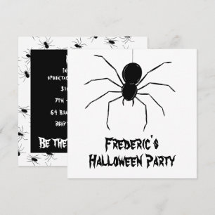Persoonlijke Creepy Spiders Halloween Invitation Kaart