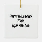 Persoonlijke Creepy Spiders Halloween Keramisch Ornament (Achterkant)