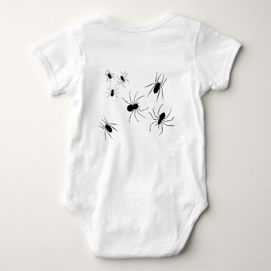 Persoonlijke Creepy Spiders Halloween Romper (Achterkant)