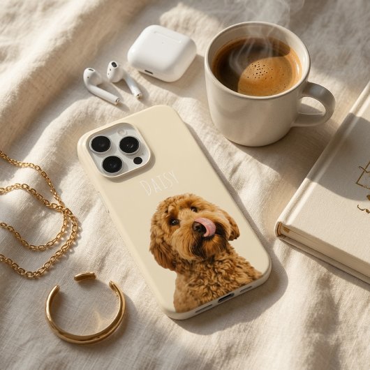 Persoonlijke Crème Honden Foto Douane Case-Mate iPhone Case